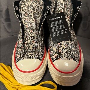 RARE Print Custom Keith Haring Converse Chuck 70s Men 7 Wm 9 SO CUTE! Brand new!